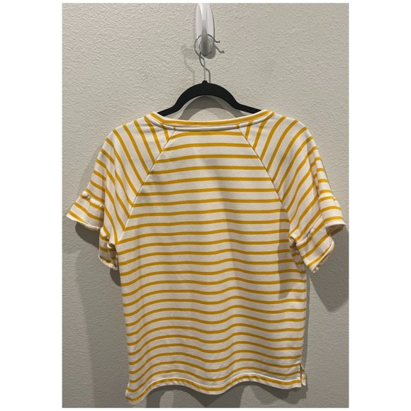 OLD NAVY White And Yellow Butterfly Short Sleeve Top - Picture 4 of 5